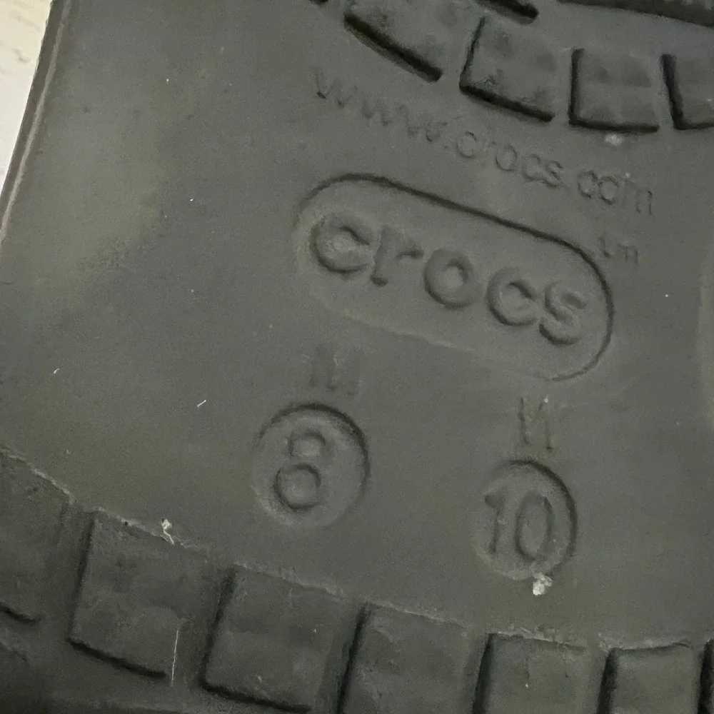 Crocs Classic Slide Black Lightweight Water‎ Friendly Men 8 Women 10